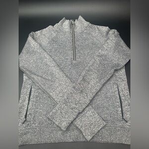 Women’s Lululemon Engineered Warmth Half Zip Graphite Grey / White
